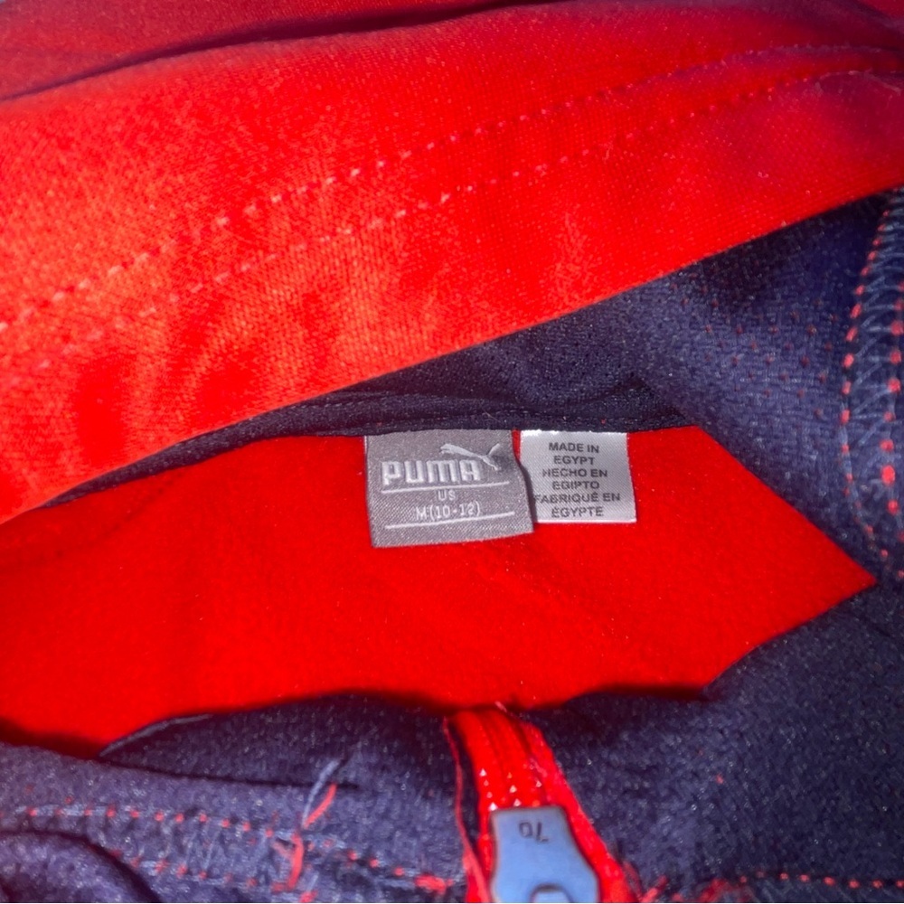 PUMA Boys Medium 10/12 Red Zip Up Track Jacket - Picture 11 of 14